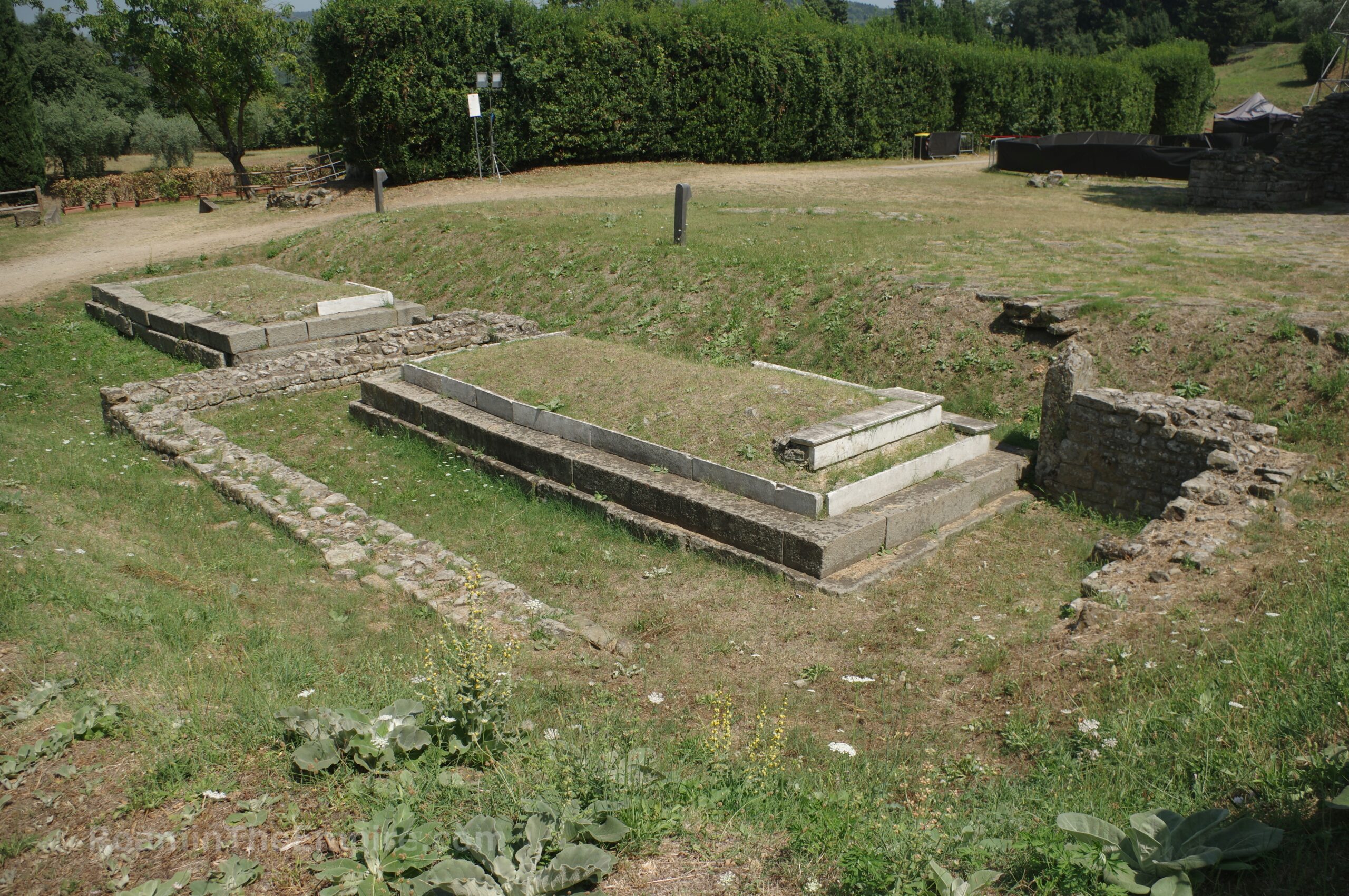 Bases adjacent to the theater.