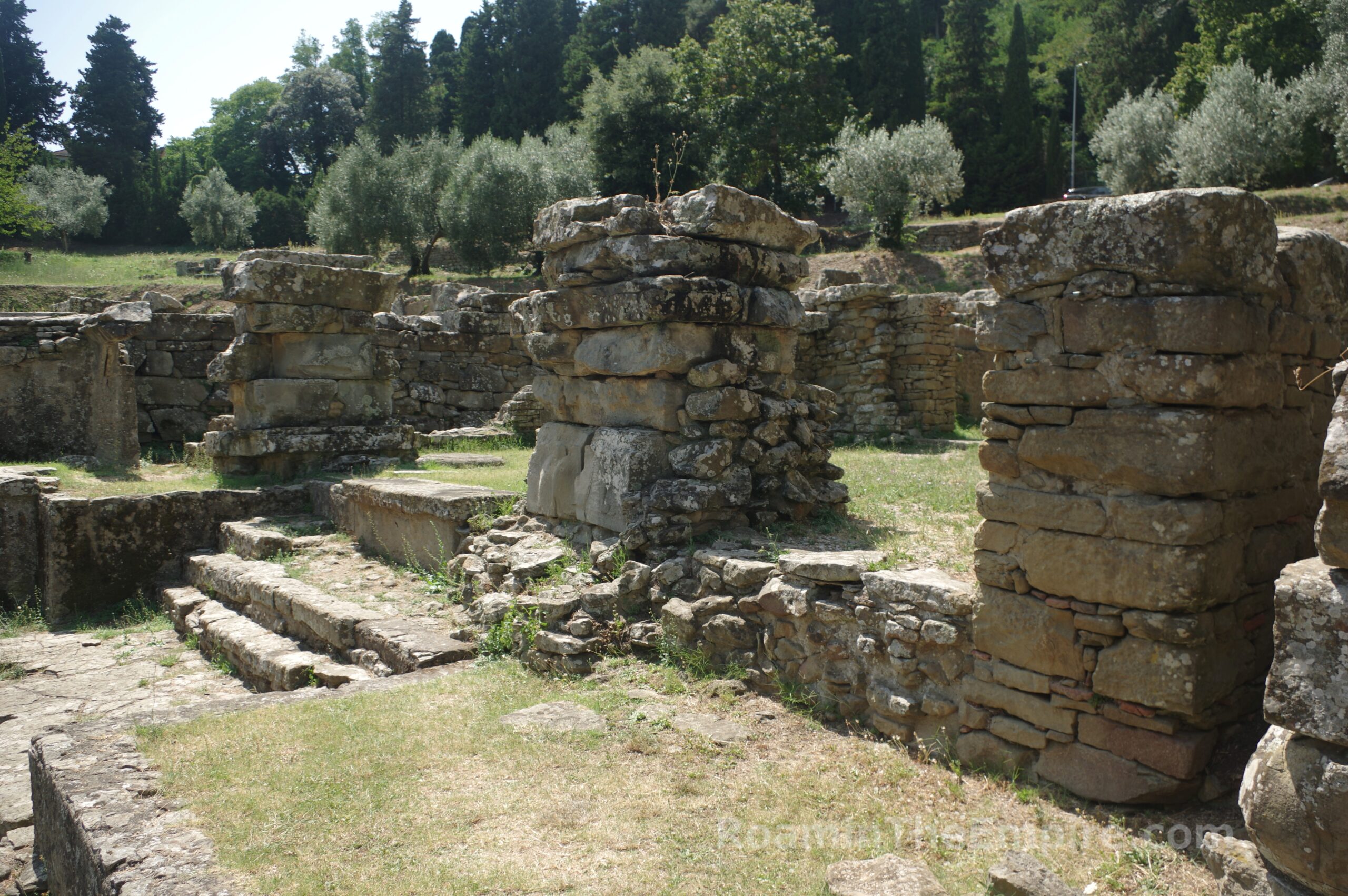 Front of the temple and 4th century BCE staircase.
