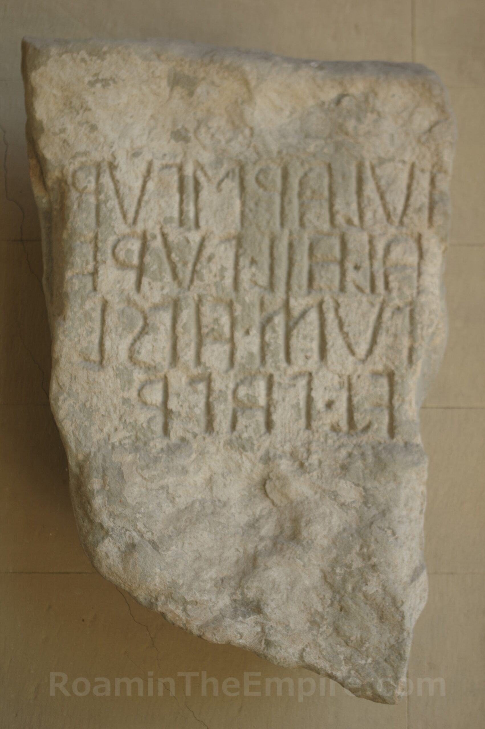 Etruscan boundary stone with the Etruscan name of Faesulae. Dated to the 2nd century CE. Museo Archeologico Civico.