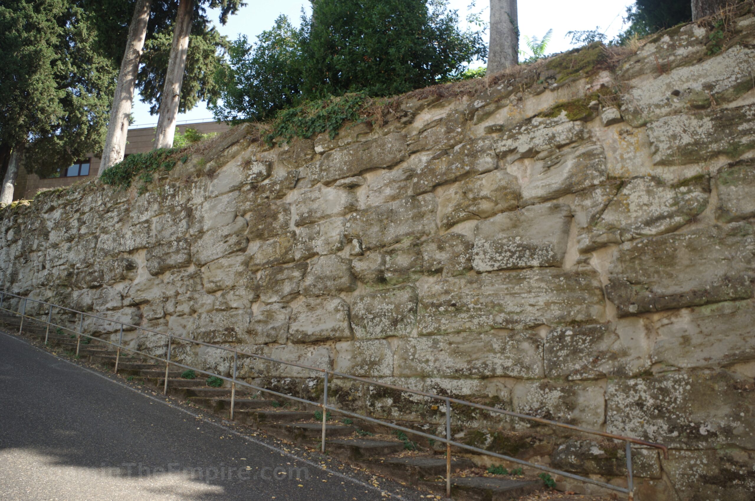 Etruscan walls along Via delle Mure Etrusche.